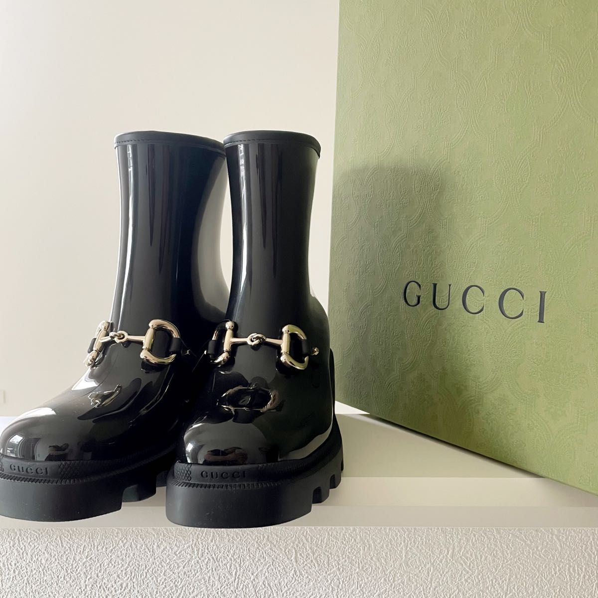 GUCCI ホースビット ラバーブーツ - 長靴