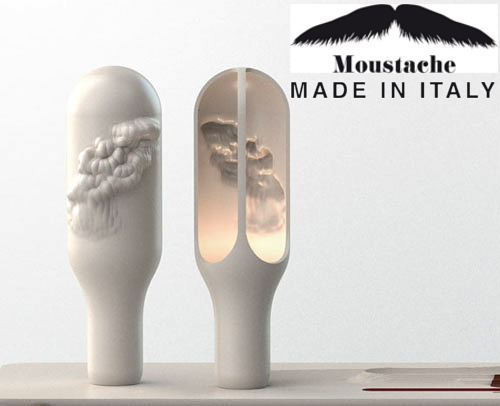 新品/定価¥4万8000円☆イタリア製Moustache☆The CAVE LAMPテーブルランプ白　made in italyランプ北欧フランス照明デザイナーズ60sモダン
