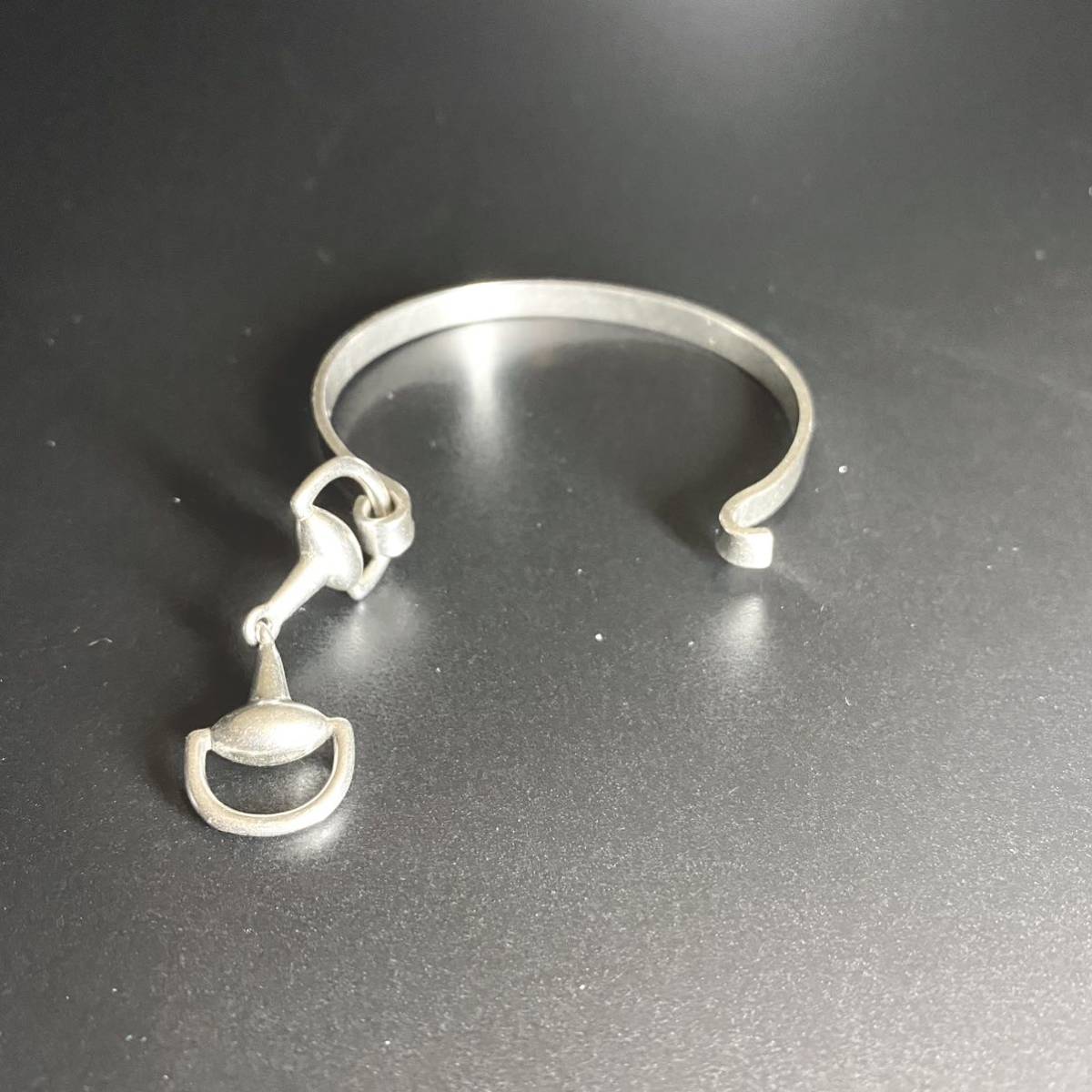 1円スタート】ホースビットシルバーブレスレット silver925 メンズ