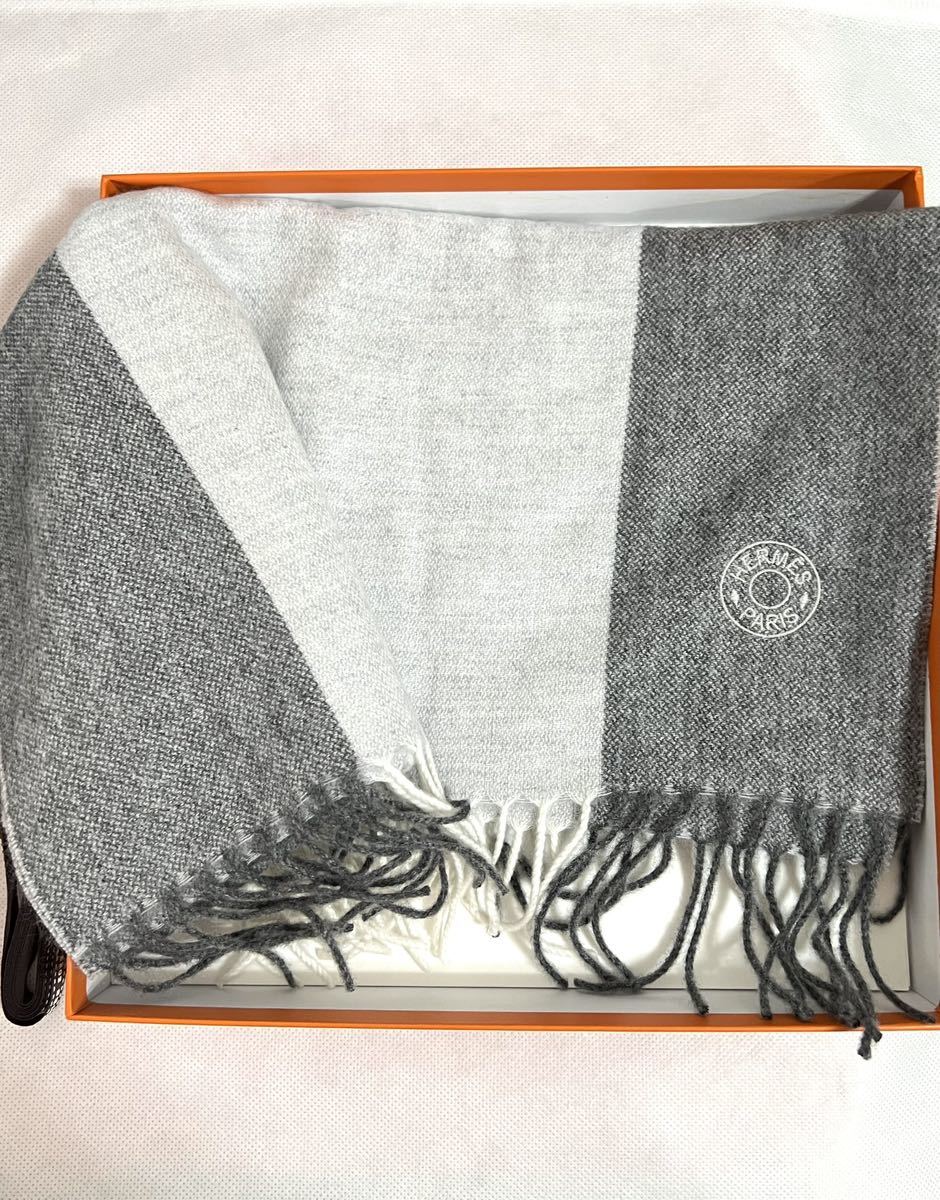 エルメス マフラー H summerblock anthracite/Gris chine エルメス マフラー H summerblock anthracite/Gris chine