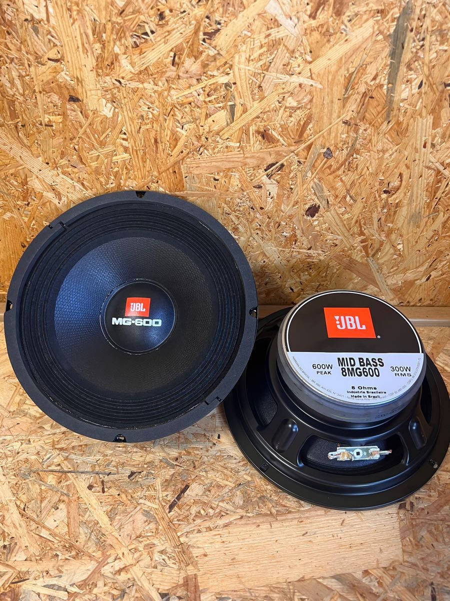 2個セット JBL 8MG600 ミッドベース カースピーカー 8インチ 8Ω