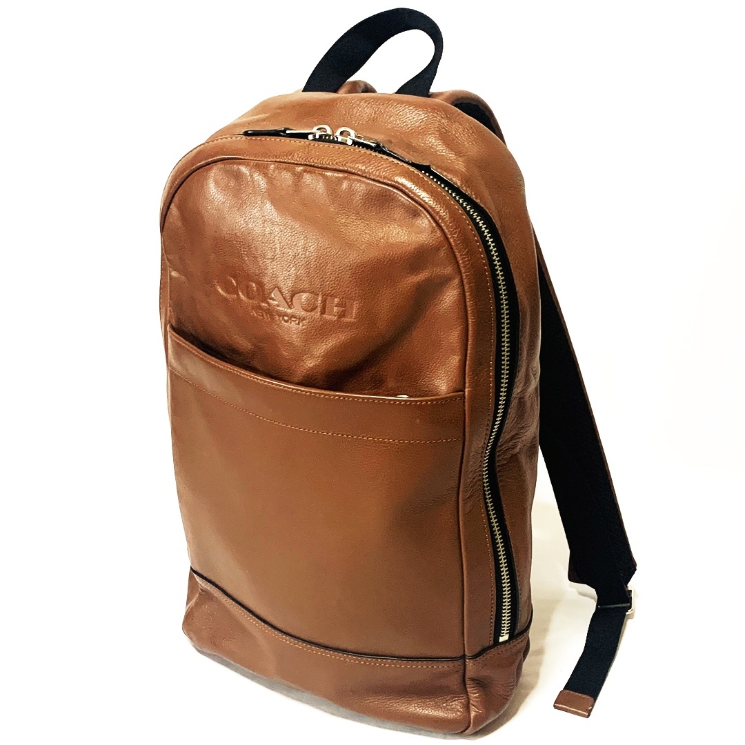 半額】 即決☆COACH☆レザーリュックサック トラベルバッグ デイパック