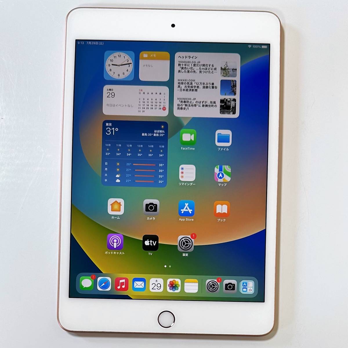 Apple iPad mini (第5世代) ローズゴールド 64GB MUQY2LL/A Wi-Fi