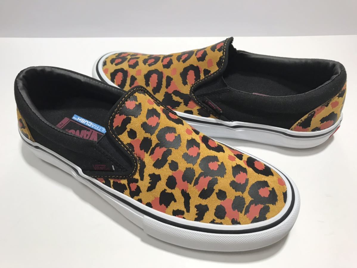 良好!! 名作!! VANS バンズ SLIP-ON PRO スリッポン プロ レオパード ヒョウ 26.5cm US 8.5 スケート スニーカー_画像4