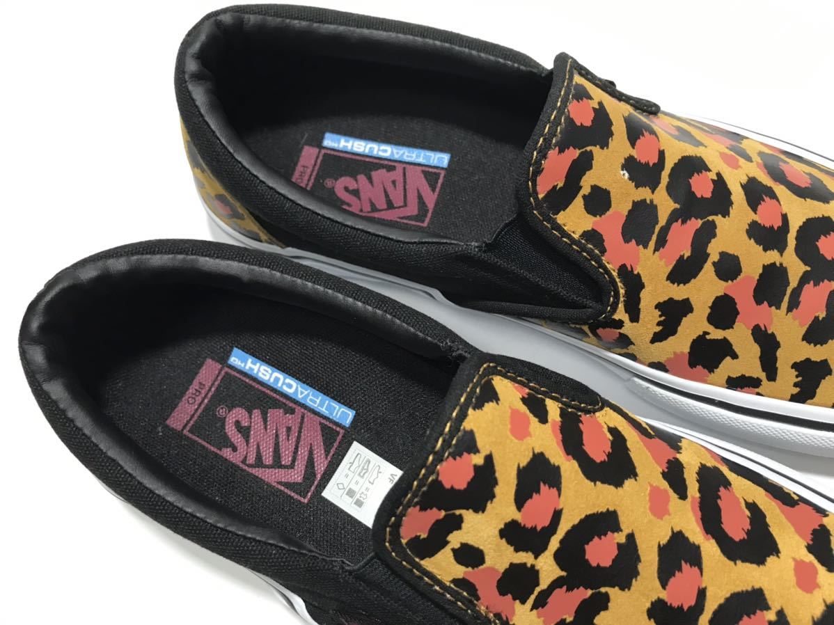 良好!! 名作!! VANS バンズ SLIP-ON PRO スリッポン プロ レオパード ヒョウ 26.5cm US 8.5 スケート スニーカー_画像8