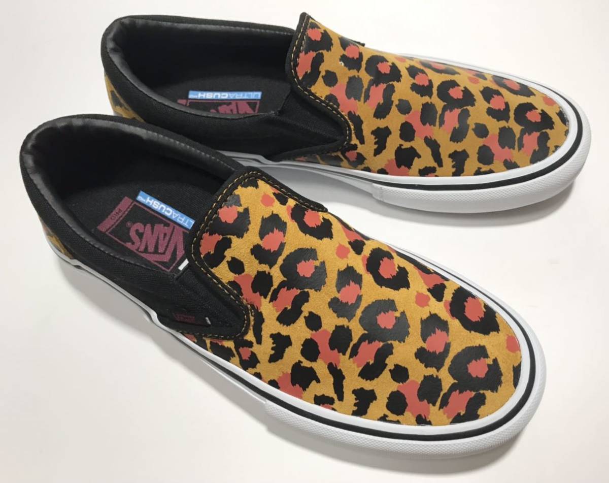 良好!! 名作!! VANS バンズ SLIP-ON PRO スリッポン プロ レオパード ヒョウ 26.5cm US 8.5 スケート スニーカー_画像1