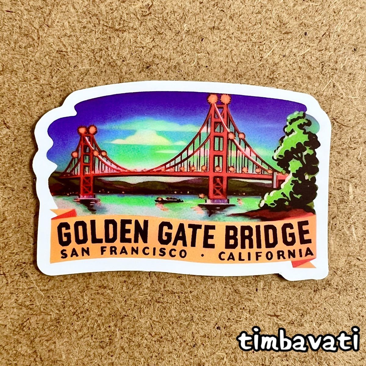 新品【アメリカ】 サンフランシスコ ゴールデンゲートブリッジ　ステッカー　750_画像1