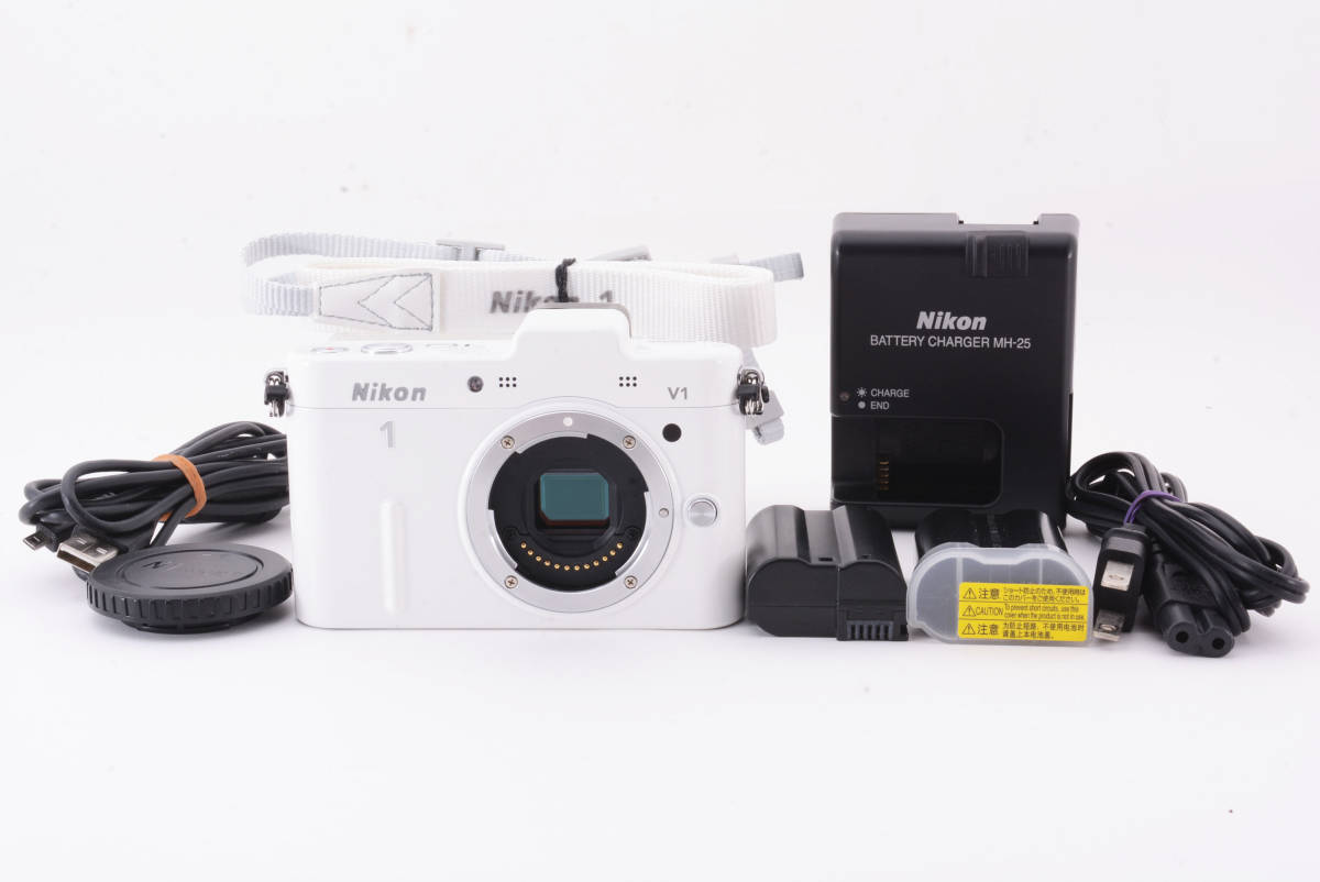 送料無料 1 Nikon V1 ニコン ミラーレス 875 ボディ ホワイト