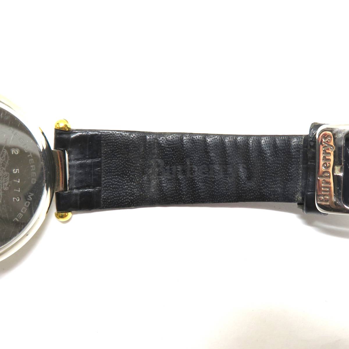 バーバリーズ クオーツ腕時計 ホワイト文字盤 ※動作保証なしの画像5
