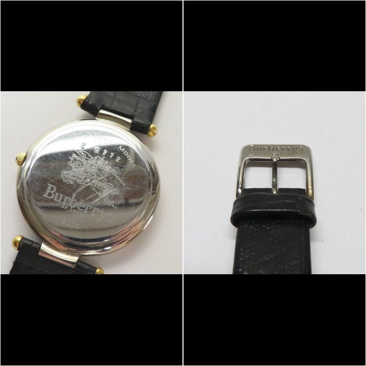 バーバリーズ クオーツ腕時計 ホワイト文字盤 ※動作保証なしの画像6