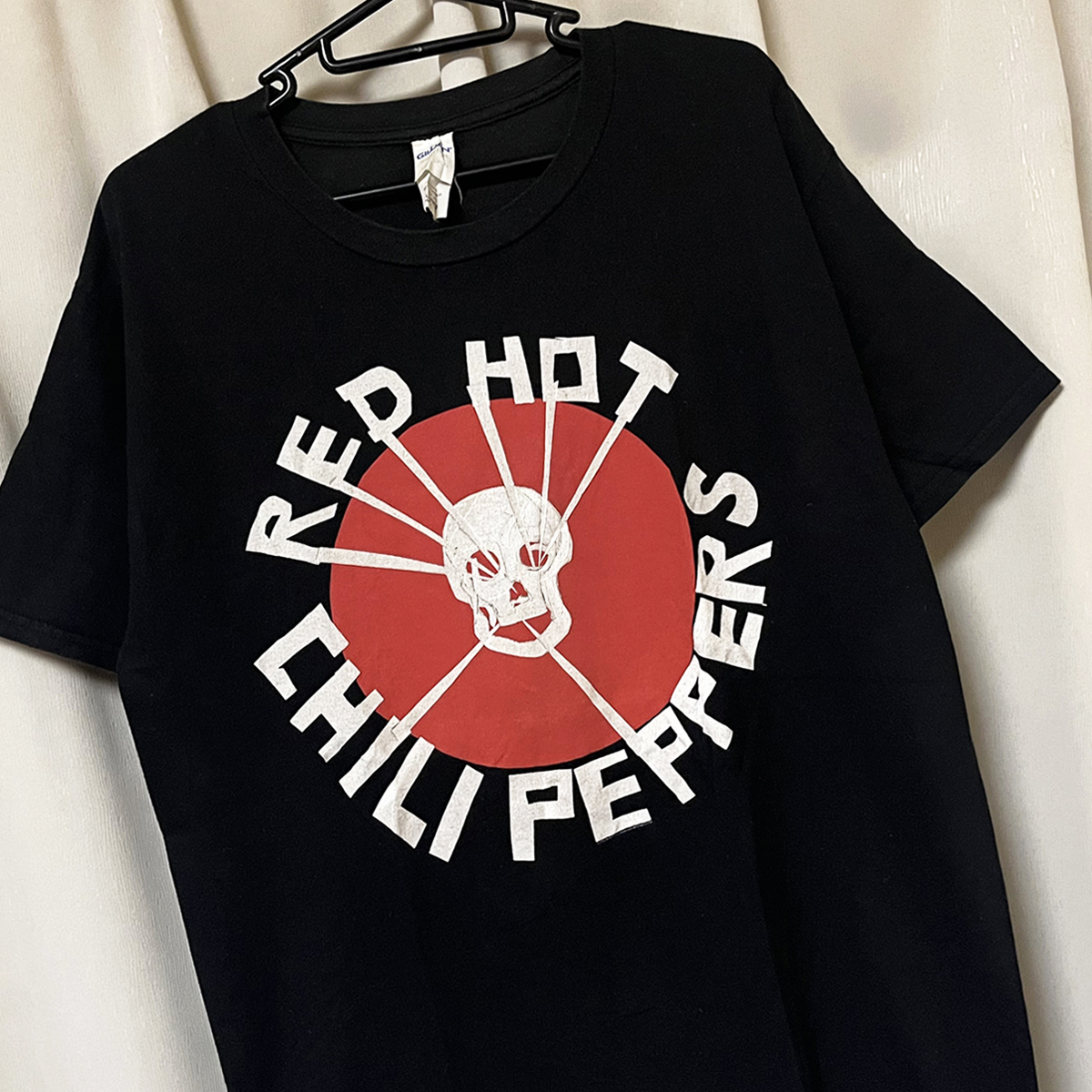 Lサイズ 00sビンテージ レッチリ フリー Flea スカル Tシャツ レッド