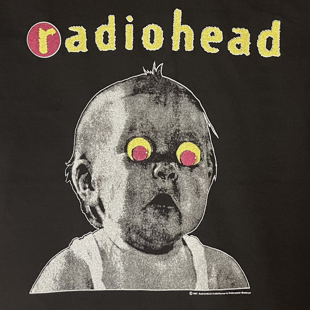 XLサイズ Radiohead レディオヘッド Pablo Honey パブロハニー Tシャツ オルタナ ロックバンド 新品 黒 レア (90s ビンテージ USA製 Giant)の画像6
