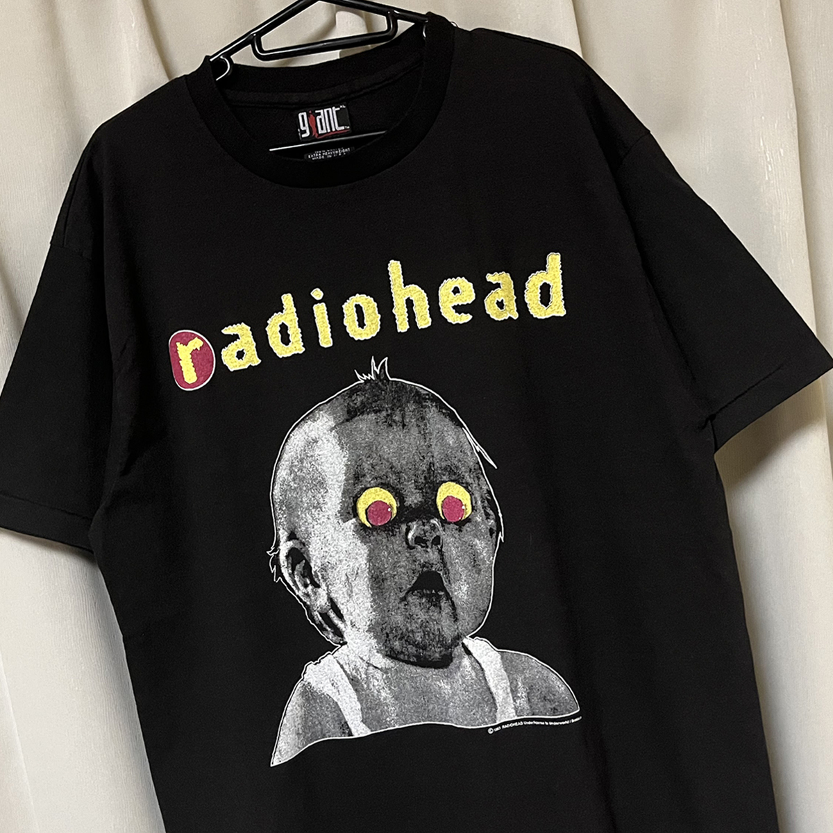 XLサイズ Radiohead レディオヘッド Pablo Honey パブロハニー Tシャツ オルタナ ロックバンド 新品 黒 レア (90s ビンテージ USA製 Giant)の画像3