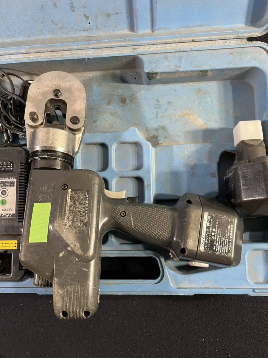 中古品 IZUMI 泉精器製作所 電動油圧式工具 圧着工具 REC-150A DC14.4V