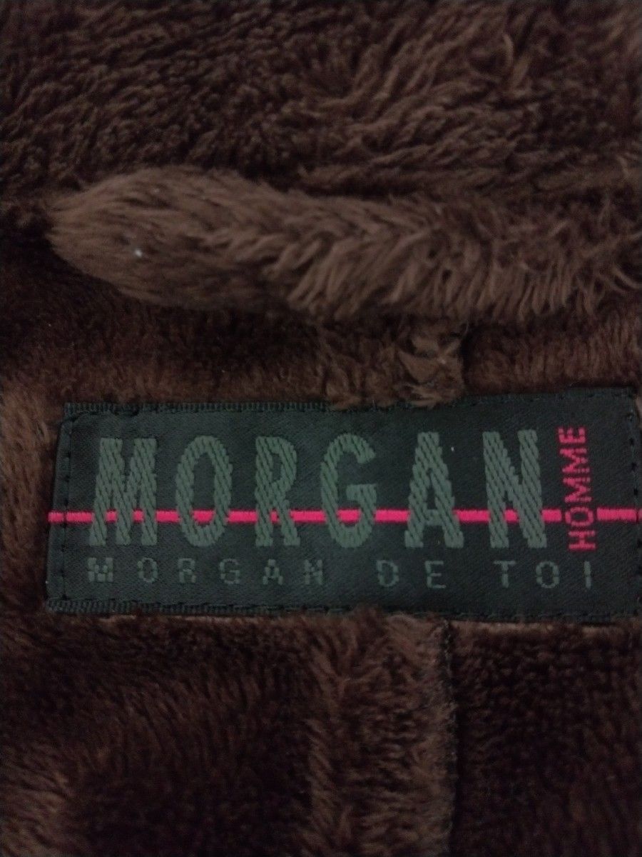 MORGAN HOMME 超希少入手困難(不可能?)!90’sヴィンテージ・ベロア調フェイク・レザー・ハーフ・コート(^^ゞ