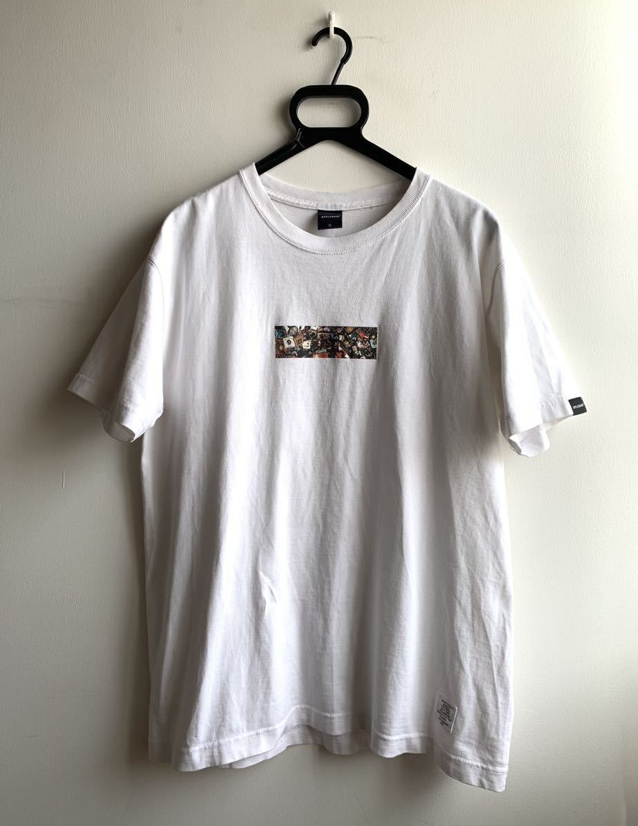 【美品】APPLEBUM Tシャツ 半袖 カットソー メンズ L 白 フォト 綿100% アップルバム_画像2
