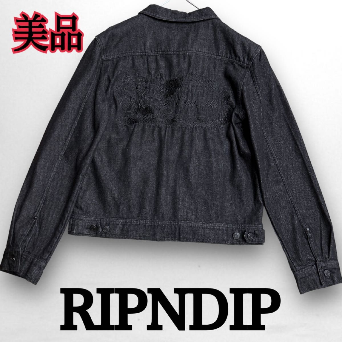 RIPNDIP 美品 刺繍 デニムジャケット デニムシャツジャケット - 通販