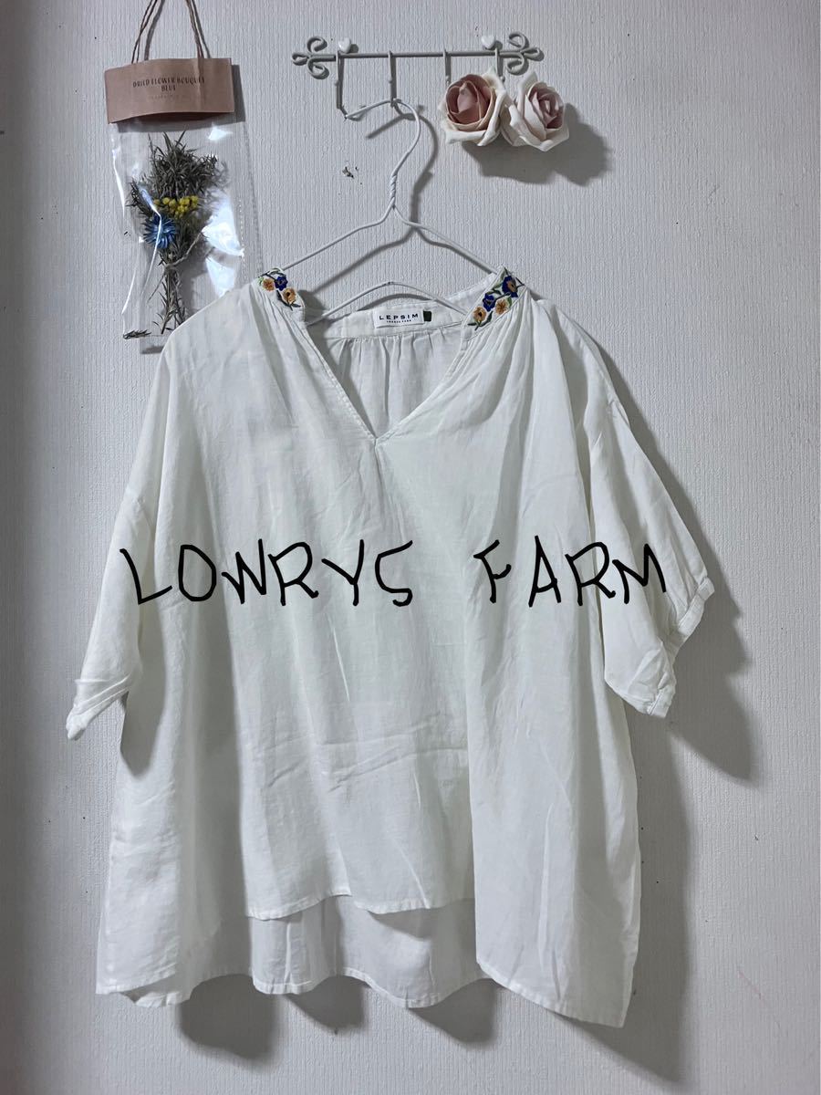  Lowrys Farm LOWRYS FARM симпатичный bohemi Anne вышивка туника блуза рубашка cut and sewn 