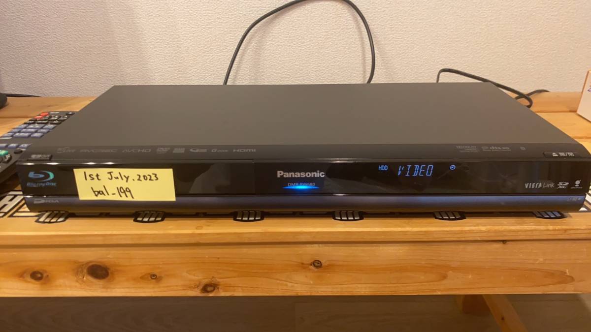 DMR-BW680-K Panasonic ブルーレイ レコーダー 2番組W録画 500GB 純正リモコンの画像1