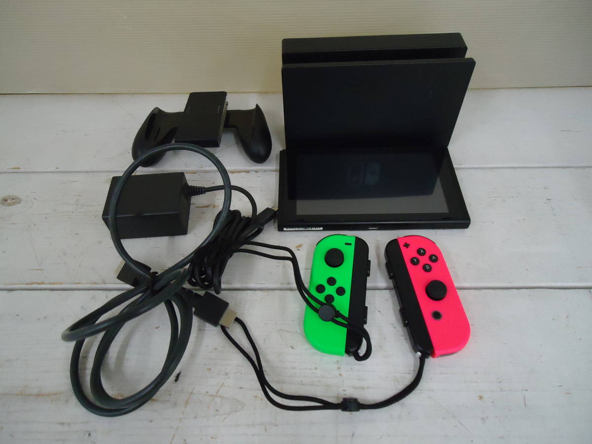G2409 送料無料! Nintendo Switch 初期型 本体 すぐ遊べるセット