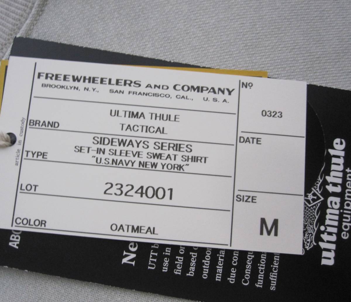☆新品 フリーホイーラーズ スウェットシャツ (M) "U.S.NAVY NEW YORK" / FREEWHEELERS / 