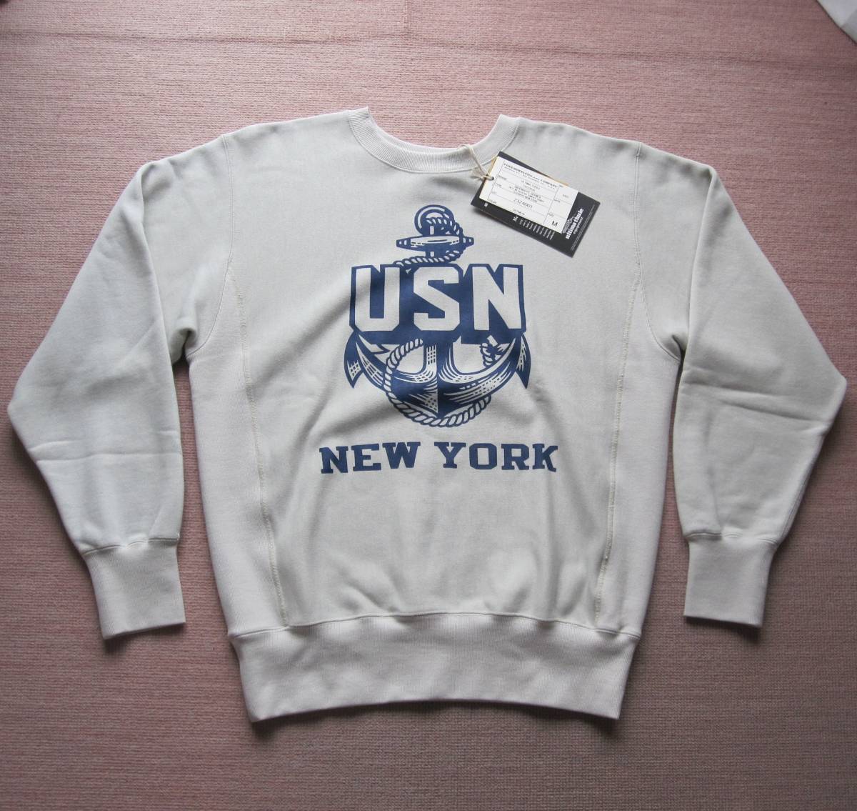 ☆新品 フリーホイーラーズ スウェットシャツ (M) "U.S.NAVY NEW YORK" / FREEWHEELERS / 
