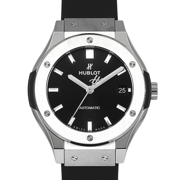 ウブロ HUBLOT クラシックフュージョン チタニウム 565.NX.1470.RX ブラック文字盤 新品 腕時計 メンズ