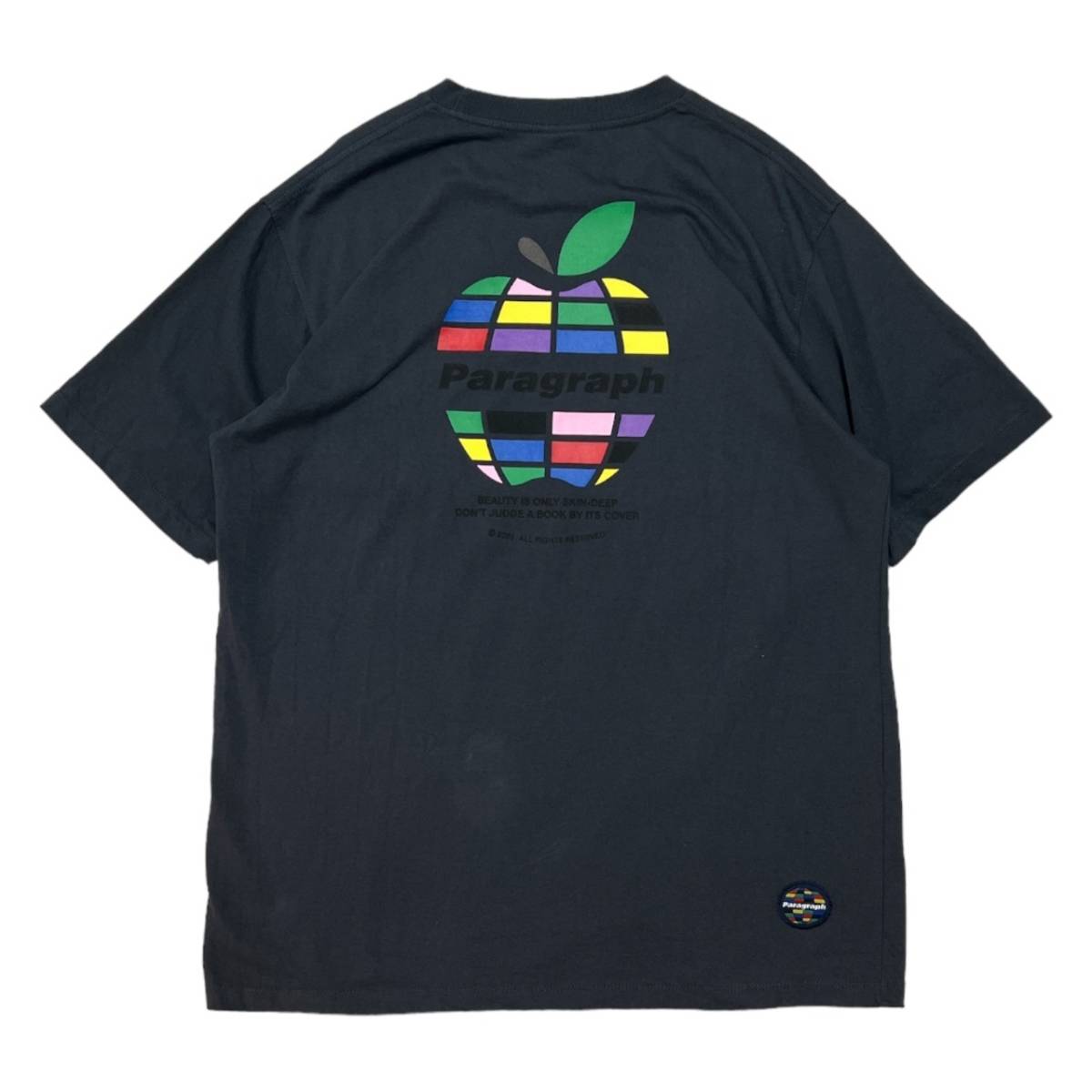 Paragraph パラグラフ　Apple Print T-Shirts D.グレー サイズ:2