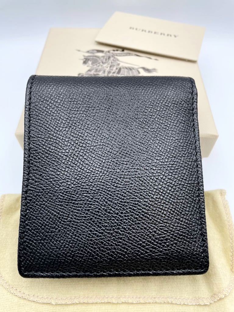 おまけ付】 未使用品 バーバリー 二つ折り財布 ブラック 小銭入れ付き