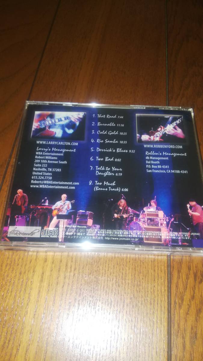 日本盤CD ラリー・カールトン ・ウィズ・ ロベン・フォード ライウ゛！ 帯少し折れあり LARRY CARLTON WITH special guest ROBBEN FORD_画像4
