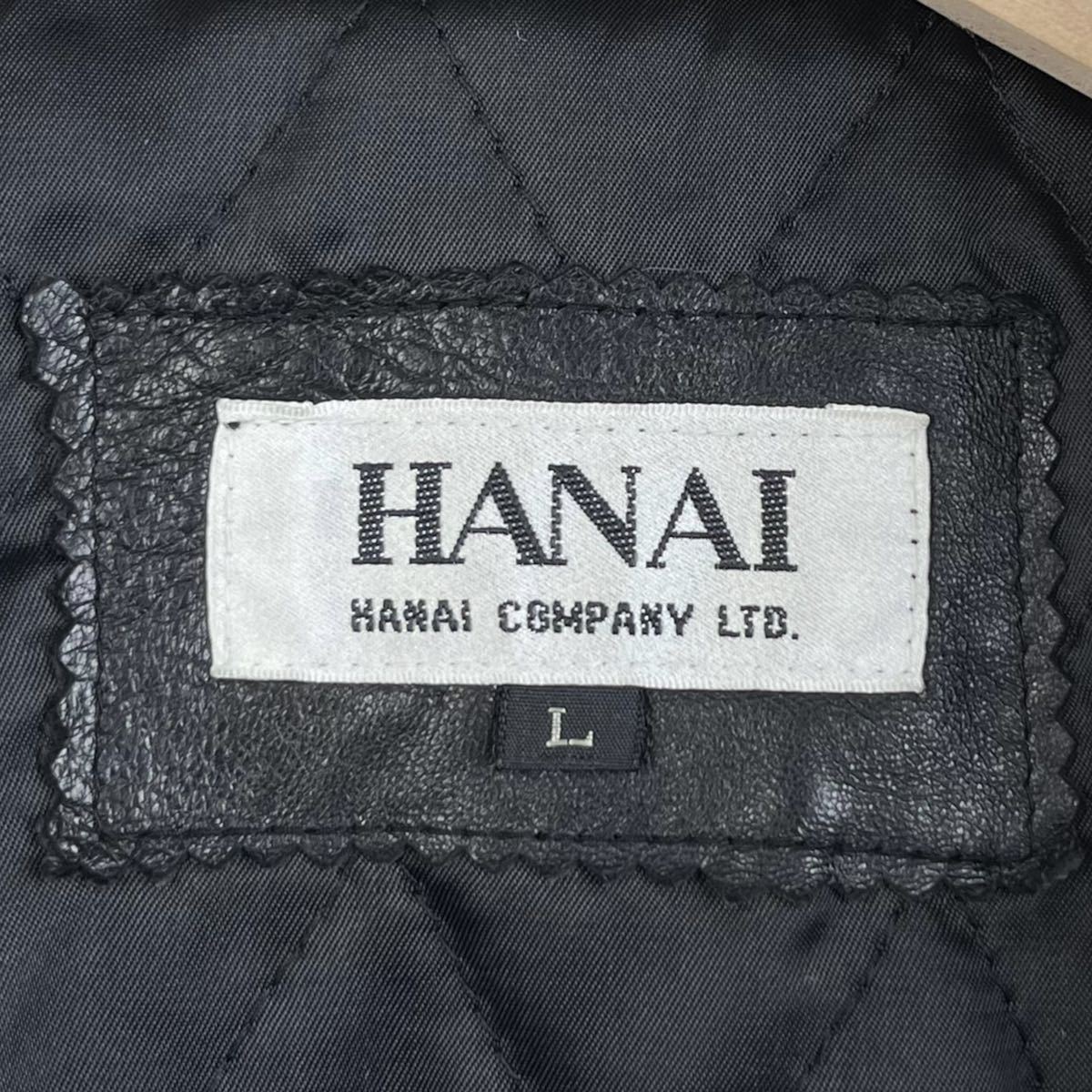 サイズL HANAI COMPANY 裏地キルティング レザーハーフコート サイズL HANAI COMPANY 裏地キルティング レザーハーフコート