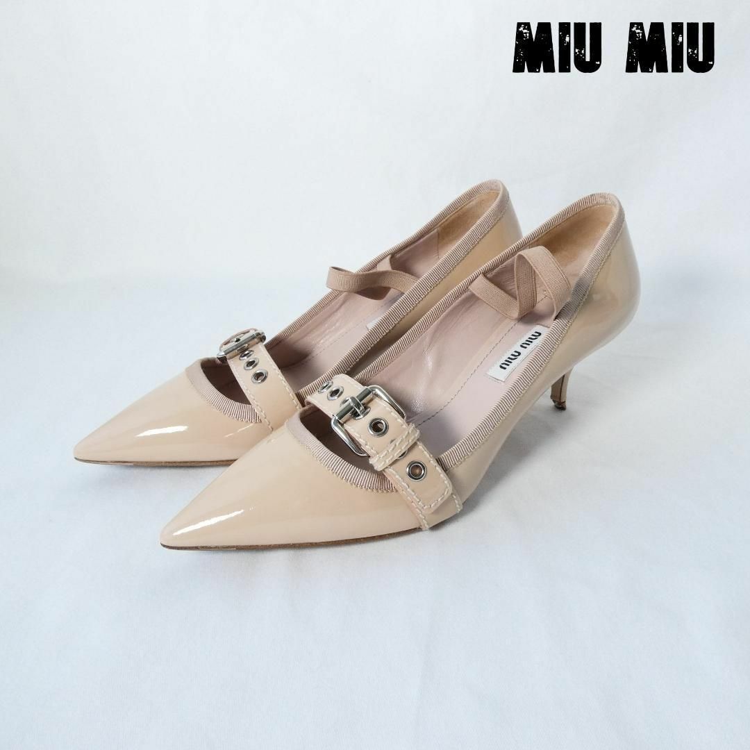 カラー miumiu ビジュー リボン シューズ 靴の通販 by MODEST LORD