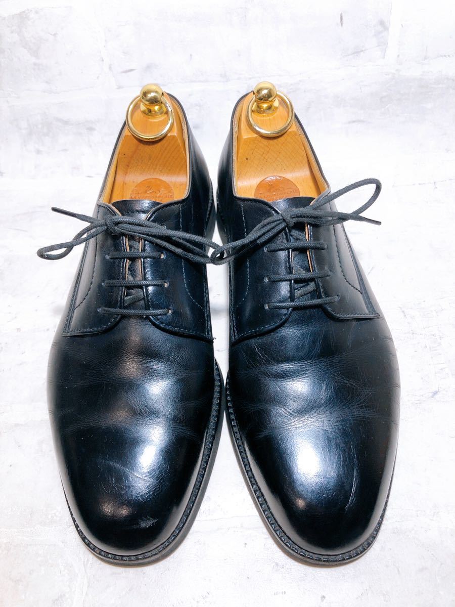 【大人気】BURBERRY バーバリー 上質 プレーントゥ ビジネスシューズ 本革 レザー 黒 24.5cm メンズ　紳士靴