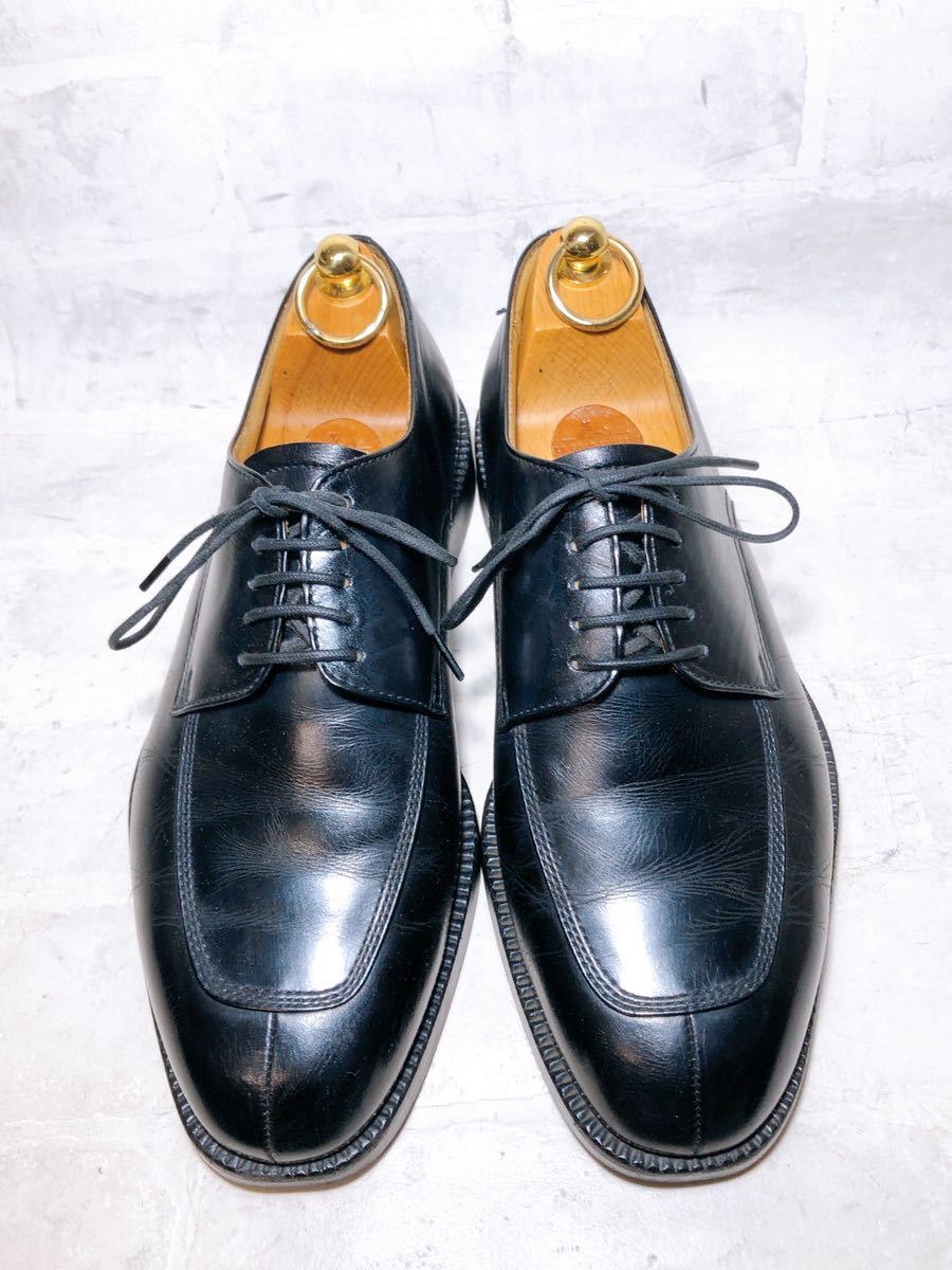【極美品】BURBERRY バーバリー 高級 Uチップ ビジネスシューズ 本革 レザー 黒 紳士靴 メンズ 24.5cm