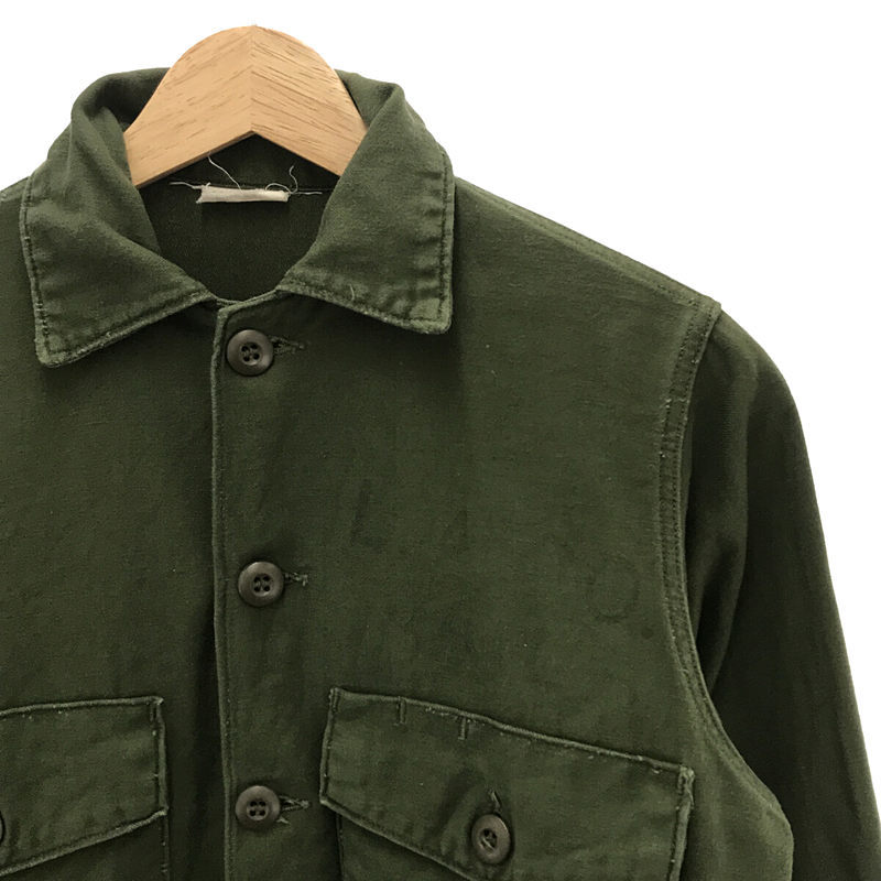 VINTAGE / ヴィンテージ古着 | 1960s | 60s U.S.ARMY アメリカ軍 OG107 コットンサテン ユーティリティ シャツ | 13 1/2 | カーキ_画像2