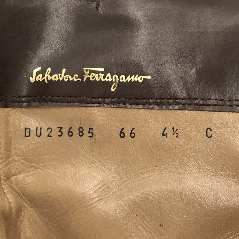 Salvatore Ferragamo / Salvatore Ferragamo | gun chi-ni leather half boots | 4 1/2C | dark brown | lady's 