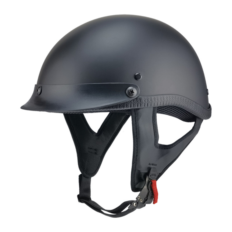 バイクヘルメット 夏用大人気 ハーフヘルメット 半帽ヘルメットM-XXL サイズ選択可能 マット黒-M_画像1