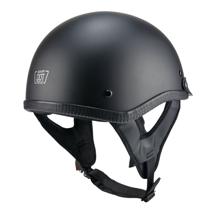 バイクヘルメット 夏用大人気 ハーフヘルメット 半帽ヘルメットM-XXL サイズ選択可能 マット黒-M_画像3