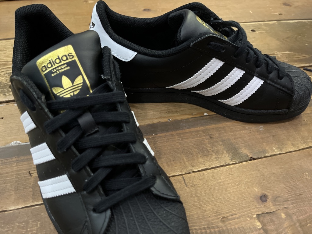 adidas アディダス superster スーパースター eg4959 26.0cm コア ブラック mens used スニーカー ローカット 金ベロ RUN-DMC_画像1