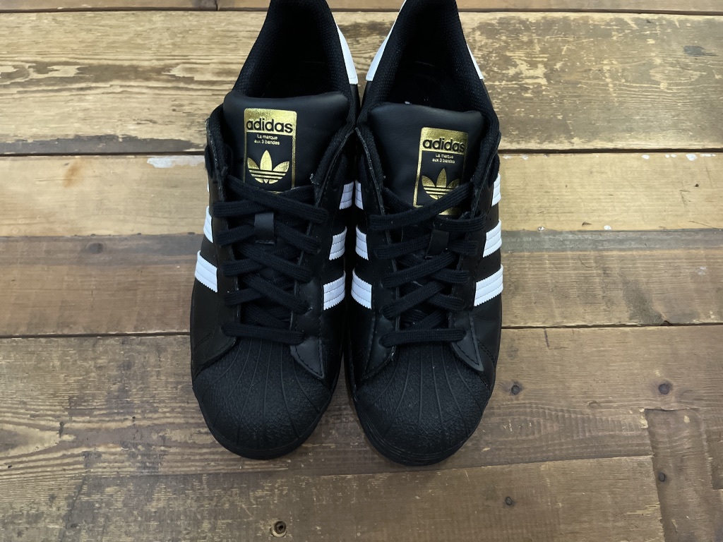 adidas アディダス superster スーパースター eg4959 26.0cm コア ブラック mens used スニーカー ローカット 金ベロ RUN-DMC_画像2