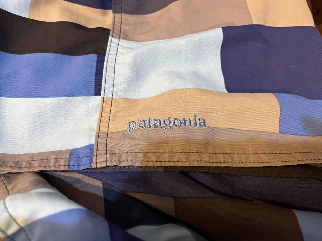 patagonia パタゴニア ハーフパンツ ナイロンパンツ 短パン 総柄 86556fa11 ブルー size 32 メンズ used _画像6