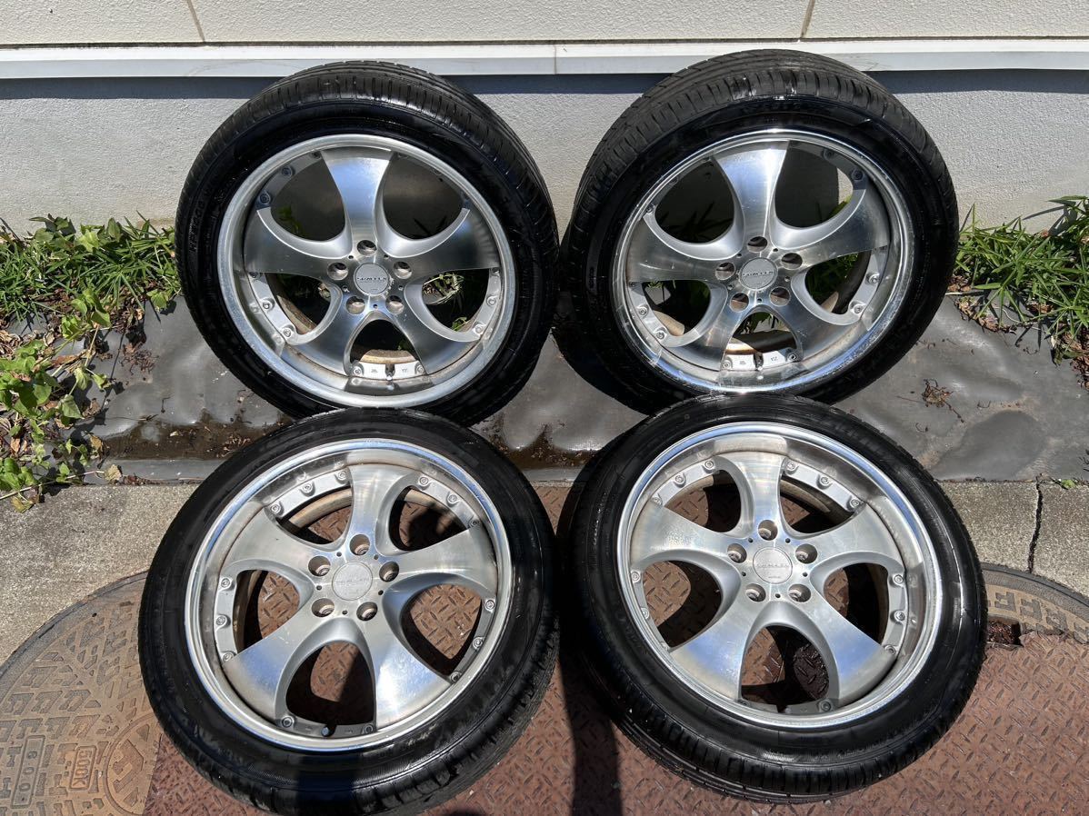 SHALLEN製 225/45R18 ラジアル4本 オデッセイ アブソリュート RB1等 アルミホイール バリ山 直接引き取り可