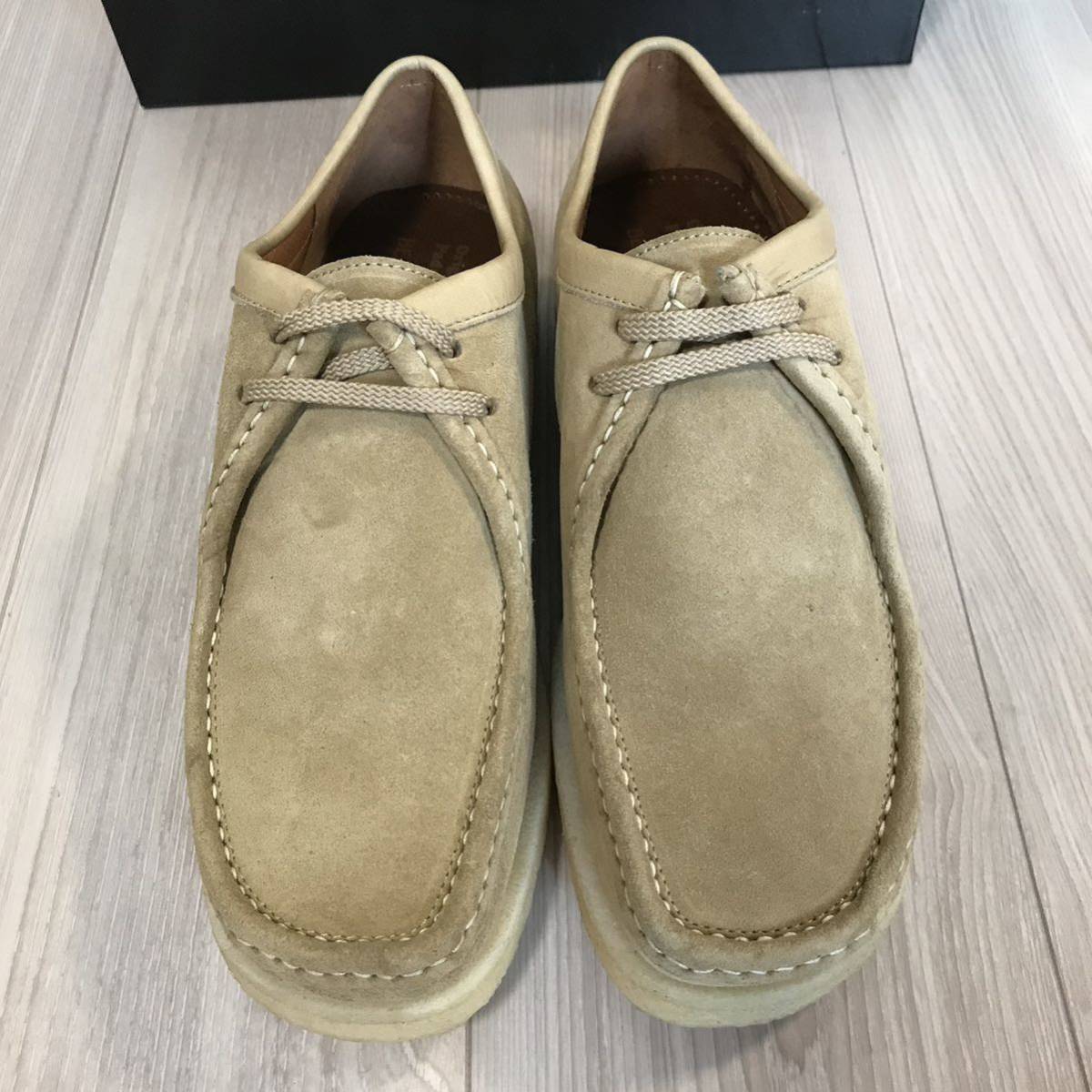 PADMORE & BARNES BEAMS LIGHTS ORIGINAL LOW SP 別注 コラボ パドモア バーンズ ビームス モカシン レザー スエード ベージュ クラークス