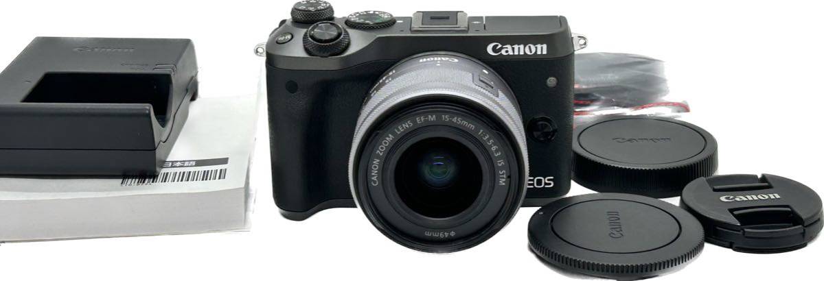 ★極上品★ キヤノン CANON EOS M6 レンズキット シルバー EF-M 15-45mm F3.5-6.3 IS STM 　LL0004＃432