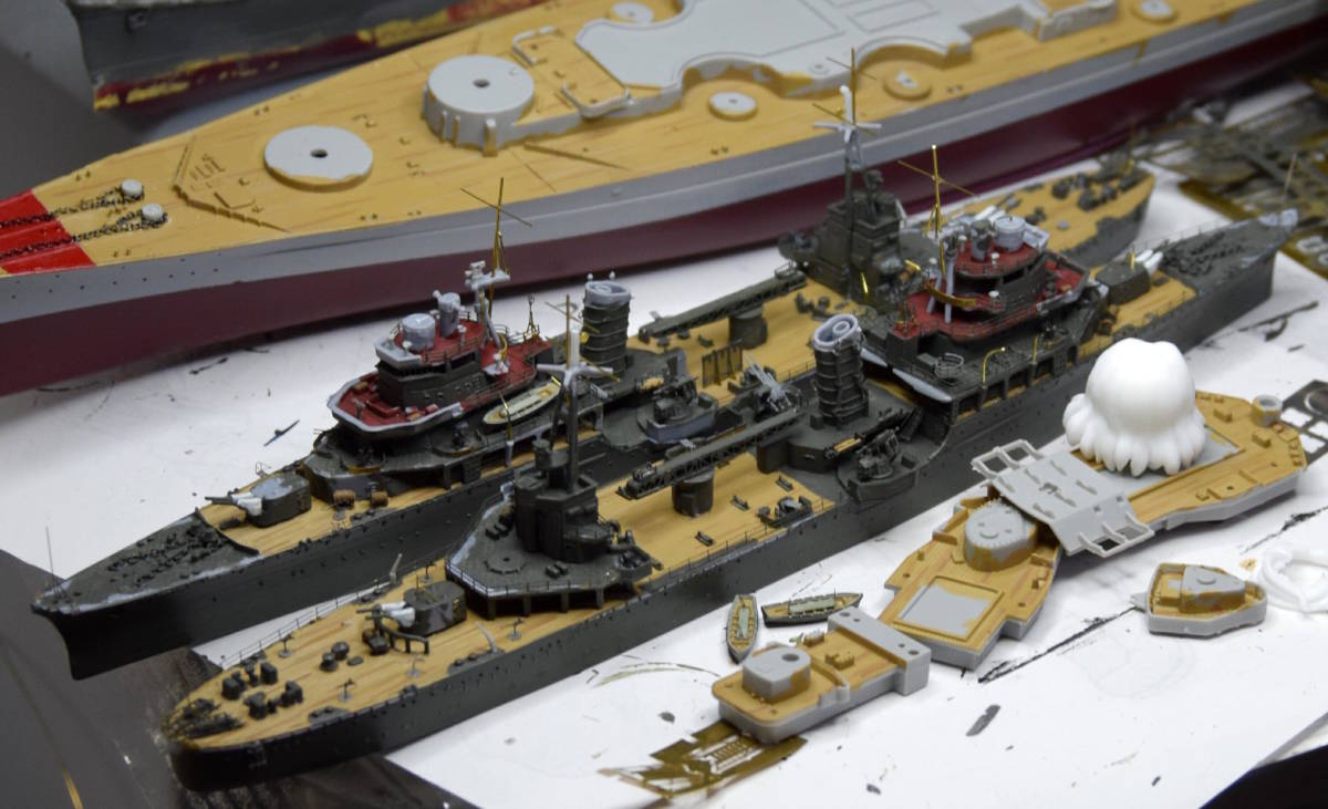 雅工房製1/700練習巡洋艦「鹿島」昭和19年（二種類のうち一隻）_画像4