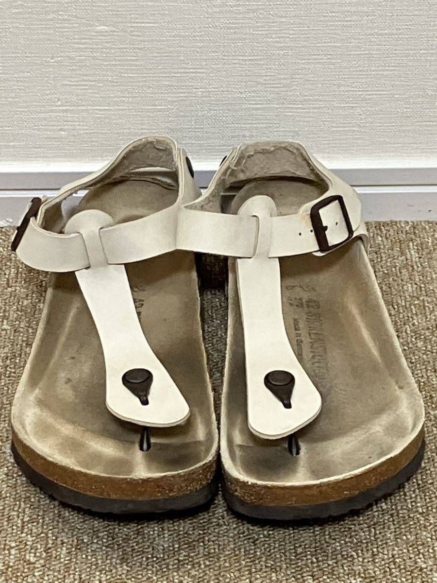 G337☆送料無料☆定価1.7万 BIRKENSTOCK/ビルケンシュトック『Kairo/カイロ』サンダル サイズ 42(27.0CM) オフホワイト レザー 中古_画像5