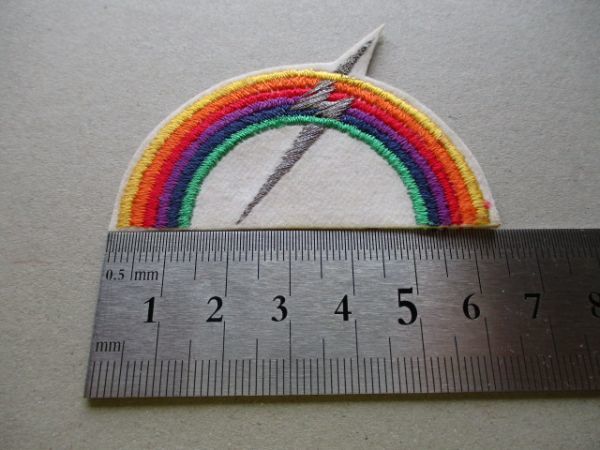 80s ライトニングボルトLIGHTNING BOLTサーフィンSURFビンテージ刺繍ワッペン/虹サーフSK8ハワイ海HAWAIIパッチPATCHESアップリケ V191_画像8