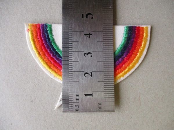 80s ライトニングボルトLIGHTNING BOLTサーフィンSURFビンテージ刺繍ワッペン/虹サーフSK8ハワイ海HAWAIIパッチPATCHESアップリケ V191_画像9