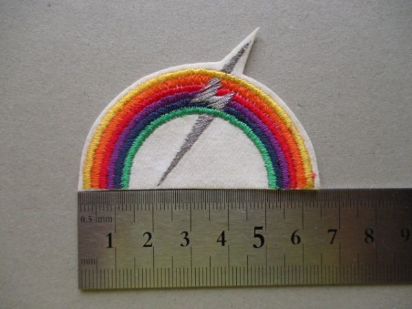 80s ライトニングボルトLIGHTNING BOLTサーフィンSURFビンテージ刺繍ワッペン/虹サーフSK8ハワイ海HAWAIIパッチPATCHESアップリケ V191_画像7