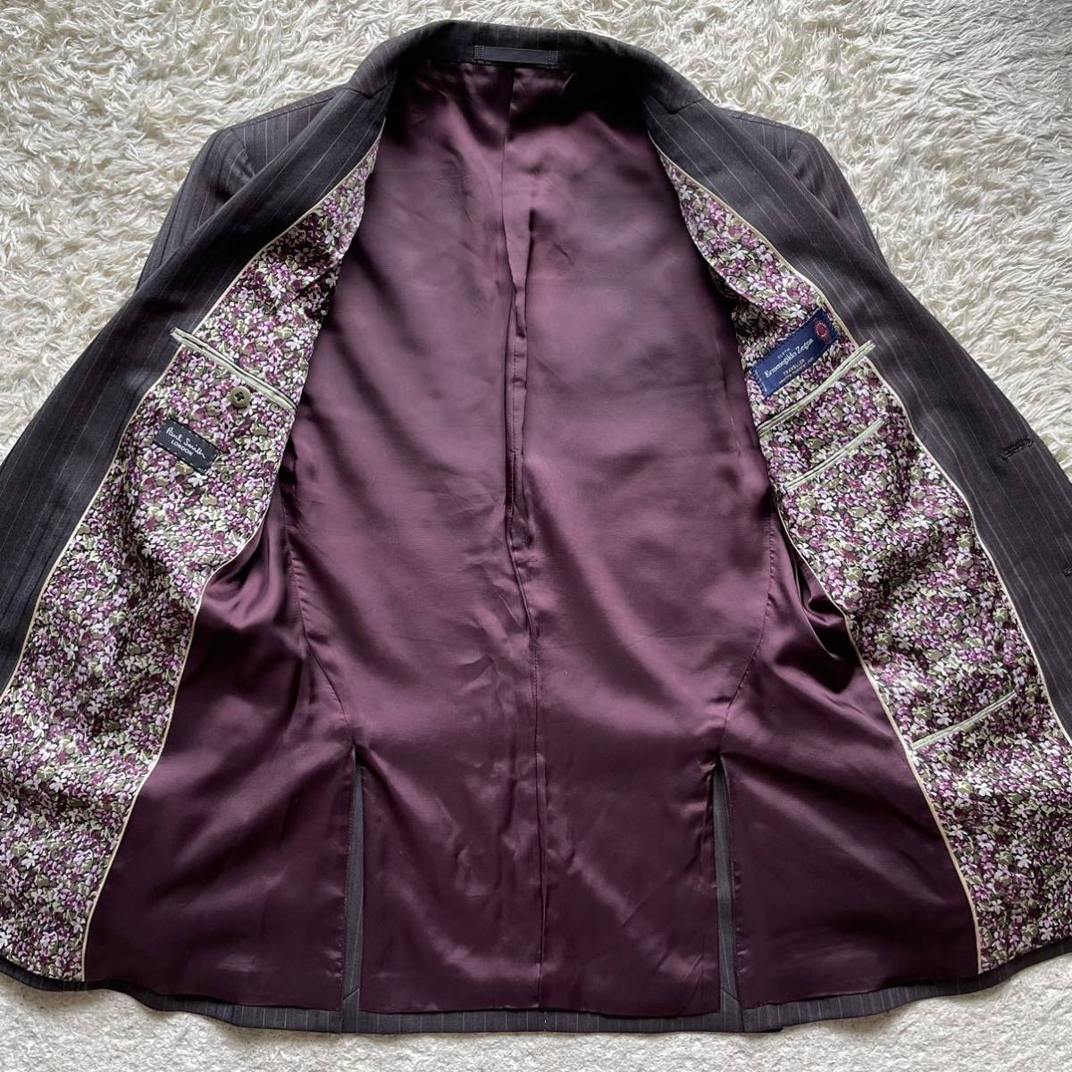 送料無料 ポールスミスxゼニア【裏地で魅せる総花柄の色気】PAUL SMITH